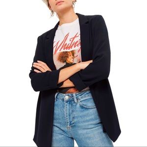 Topshop “Chuck On” black blazer